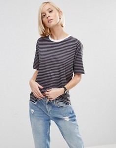 Футболка в полоску ASOS - Розовый