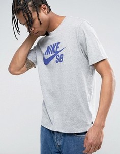 Серая футболка с логотипом Nike SB 821946-068 - Серый