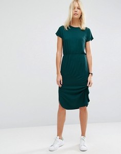 Приталенное платье‑футболка миди ASOS - Зеленый