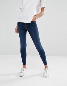 Зауженные джинсы с разрезами по краю New Look - Синий
