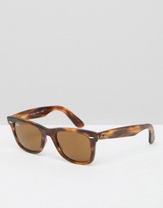 Вайфареры в черепаховой оправе Ray-Ban 0RB2140 - Коричневый