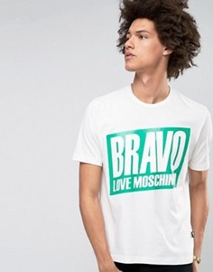 Футболка с принтом Bravo Love Moschino - Белый