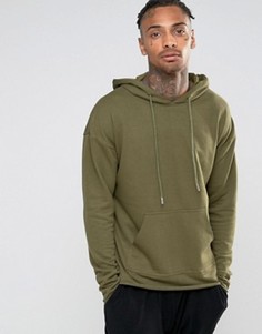 Легкое oversize‑худи с необработанным низом Sixth June - Зеленый