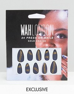 Накладные ногти WAH London &amp; ASOS - Chain Mail - Синий