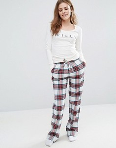 Фланелевые пижамные штаны Jack Wills Christmas - Мульти