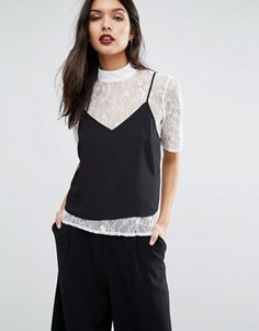 Кружевной топ 2 в 1 ASOS - Мульти