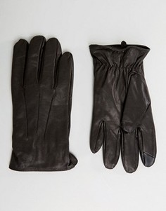 Кожаные перчатки Jack &amp; Jones - Черный