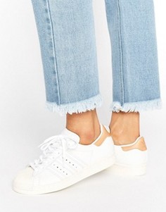 Серые кроссовки в стиле 80-х со светло-коричневой отделкой adidas Originals - Белый