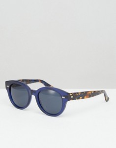 Солнцезащитные очки в круглой черепаховой оправе Gucci - Коричневый