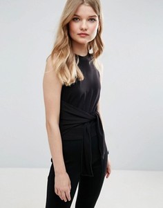 Топ с поясом оби ASOS - Черный