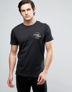Футболка с логотипом на груди Jack &amp; Jones Originals - Черный