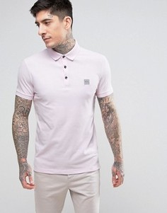 Узкая розовая футболка-поло BOSS Orange by Hugo Boss - Розовый