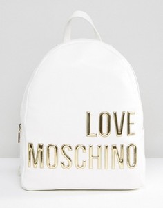 Рюкзак с большим логотипом Love Moschino - Белый