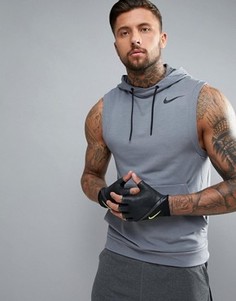 Серое худи без рукавов Nike Training 742618-065 - Серый