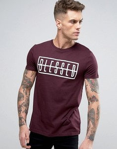 Футболка с принтом Blessed ASOS - Красный