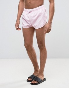 Пастельно-розовые суперкороткие шорты для плавания с разрезами по бокам ASOS - Розовый