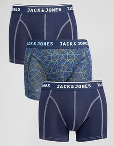 3 пары боксеров-брифов Jack &amp; Jones - Темно-синий