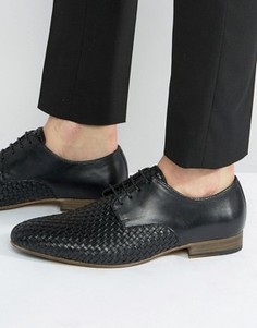 Черные кожаные туфли дерби ASOS - Черный