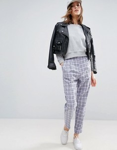 Суженные книзу брюки в клетку ASOS - Мульти