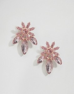 Серьги-гвоздики с камнями ASOS - Розовый