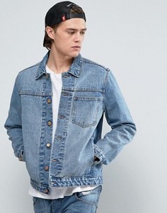 Синяя джинсовая куртка с одним карманом ASOS - Синий