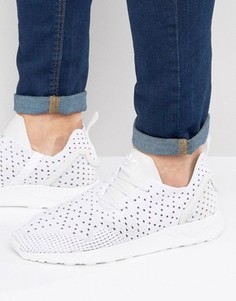 Белые кроссовки с асимметричной шнуровкой adidas Originals ZX Flux - Белый