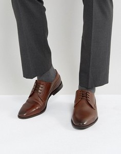 Светло-коричневые строгие туфли со вставкой на носке New Look - Рыжий