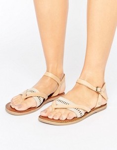 Светло-коричневые кожаные сандалии TOMS Lexie - Рыжий