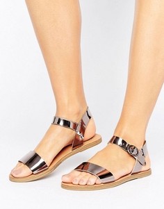 Сандалии с оттенком металлик Steve Madden Donddi - Серебряный