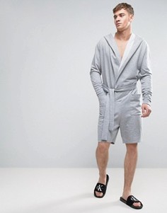 Короткий халат-комбинезон в стиле oversize ASOS - Серый