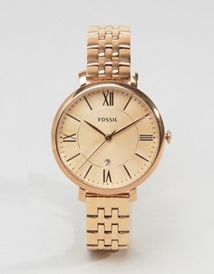 Золотисто-розовые часы Fossil Jacqueline - Золотой