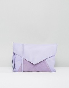 Кожаная сумка через плечо с кисточкой ASOS - Фиолетовый