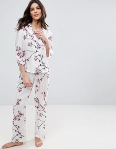 Классическая пижама с рубашкой и брюками ASOS - Мульти