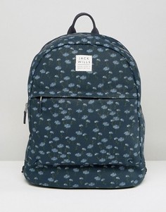 Темно-синий рюкзак с цветочным принтом Jack Wills - Темно-синий
