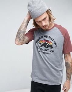 Серая футболка с рукавами реглан Element Vista - Серый