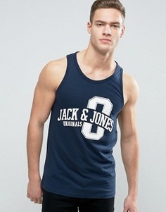 Майка с графикой Jack &amp; Jones Originals - Темно-синий