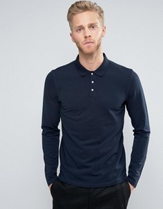 Поло с длинными рукавами Selected Homme - Темно-синий