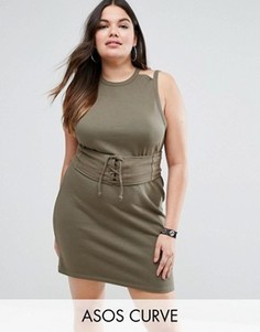 Трикотажное платье ASOS CURVE - Зеленый
