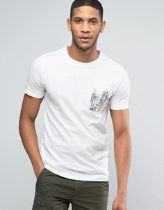 Футболка с круглым вырезом и принтом на кармане Jack &amp; Jones Originals - Белый