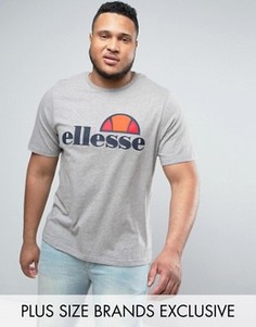 Футболка с классическим логотипом Ellesse PLUS - Серый