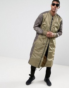Удлиненная куртка с асимметричным краем Maharishi MA1 - Зеленый