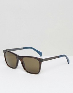 Солнцезащитные очки в квадратной черепаховой оправе Tommy Hilfiger - Коричневый