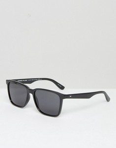 Черные солнцезащитные очки в квадратной оправе Tommy Hilfiger - Черный