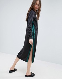 Платье миди в спортивном стиле ASOS - Черный