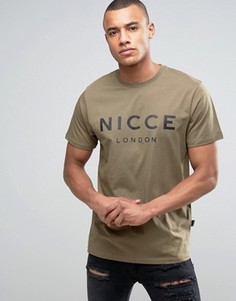 Зеленая футболка с логотипом Nicce London - Зеленый