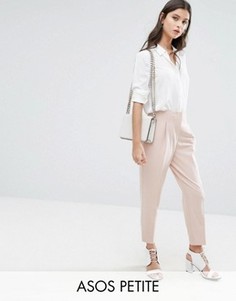 Комбинируемые брюки-сигареты с завышенной талией ASOS PETITE - Розовый