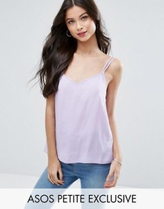 Топ на тонких двойных бретельках ASOS PETITE - Фиолетовый