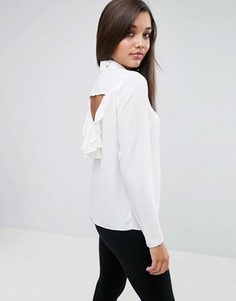 Блузка с оборкой на спине ASOS - Белый
