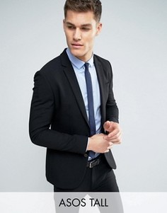 Черный супероблегающий пиджак ASOS TALL - Черный