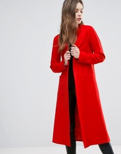 Длинное креповое пальто Helene Berman - Оранжевый